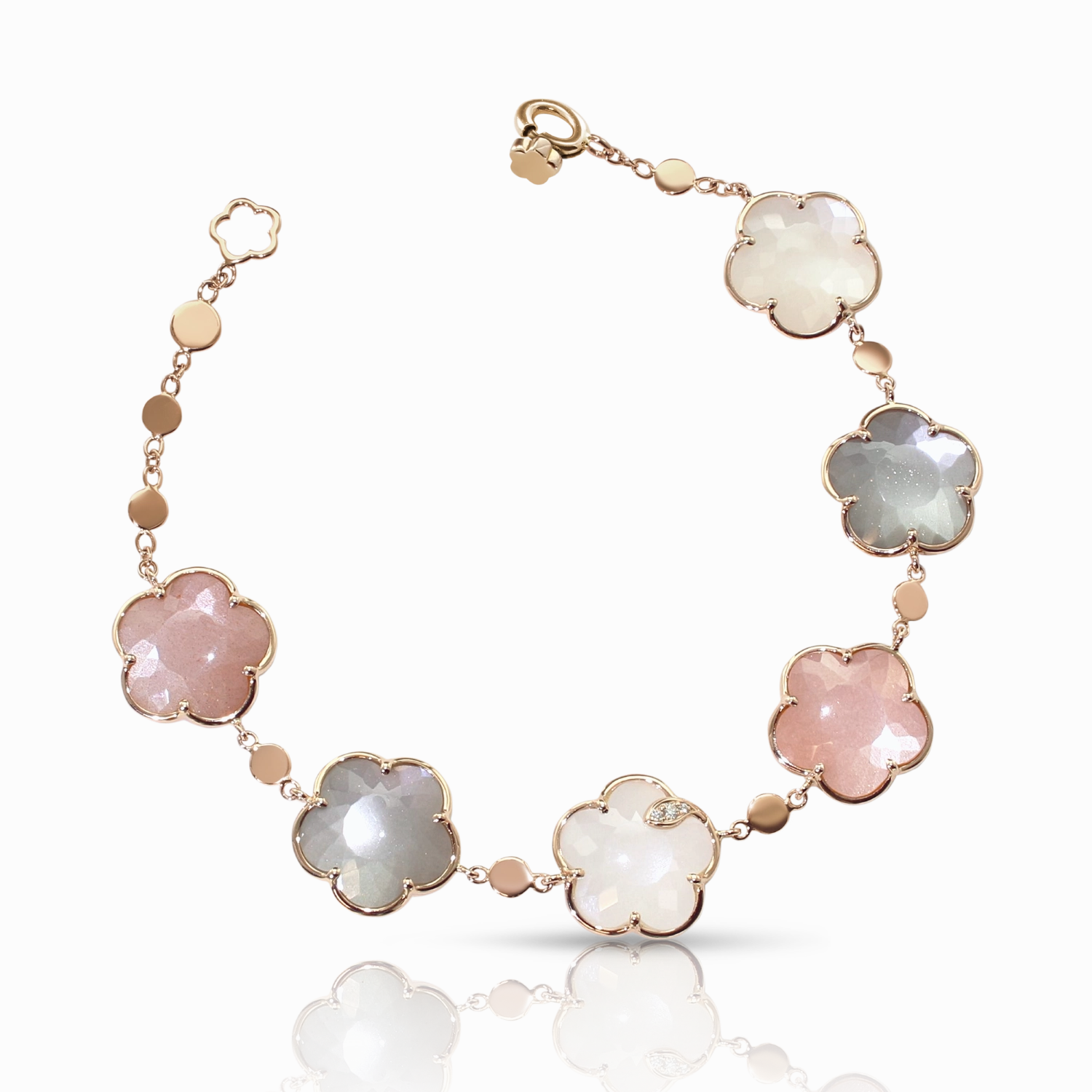 Pasquale Bruni Bouquet Lunaire 18ct Rose Gold Diamond Moon Gems Bracelet