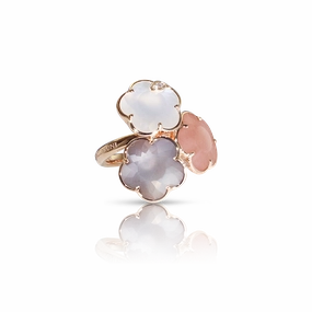 Pasquale Bruni Bouquet Lunaire 18ct Rose Gold Diamond Moon Gems Flower Ring