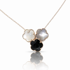 Pasquale Bruni Bouquet Lunaire 18ct Rose Gold Diamond Moon Gems Necklace D
