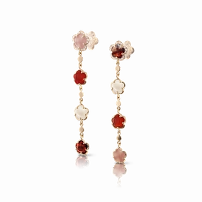 Pasquale Bruni Figlia Dei Fiori 18ct Rose Gold Diamond Gemstone Pendant Earrings
