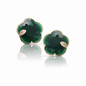 Pasquale Bruni Ton Joli 18ct Rose Gold Diamond Agate Earrings