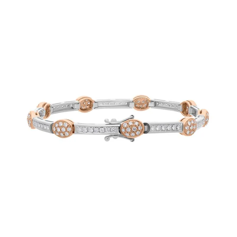 Picchiotti 18ct Rose and White Gold 1.54ct Diamond Bracelet D