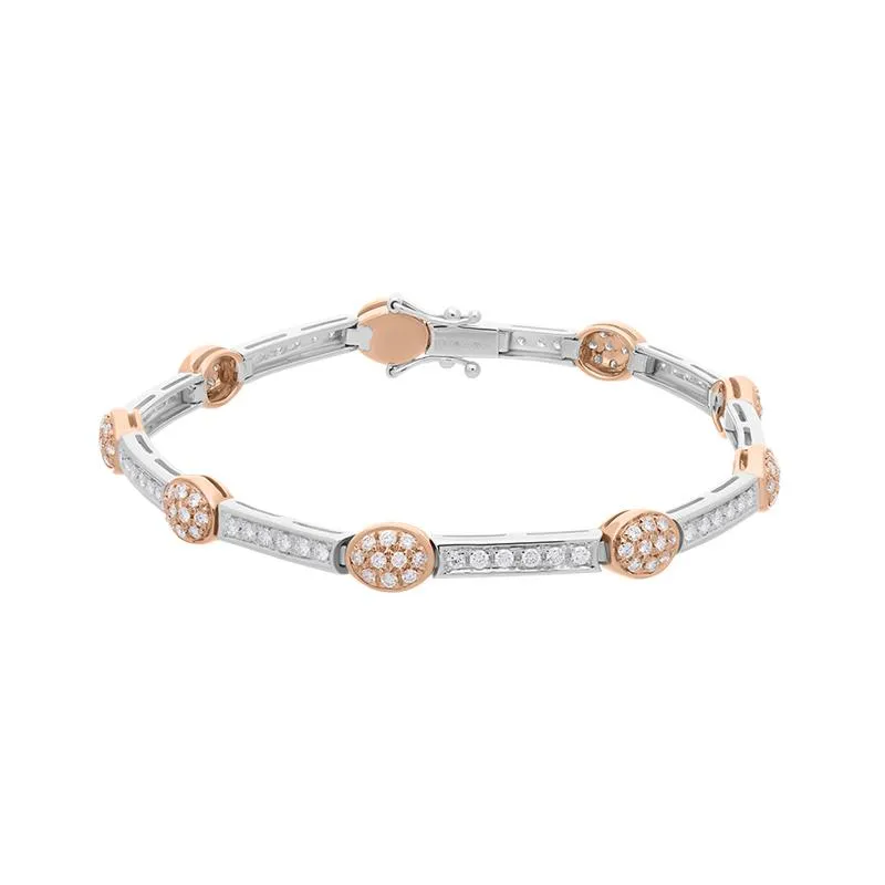 Picchiotti 18ct Rose and White Gold 1.54ct Diamond Bracelet D