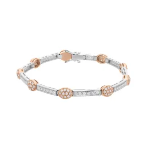 Picchiotti 18ct Rose and White Gold 1.54ct Diamond Bracelet D