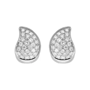 Picchiotti 18ct White Gold 0.48ct Diamond Pave Hoop Earrings D