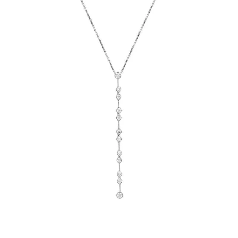 Picchiotti 18ct White Gold 1.73ct Diamond Drop Necklace D