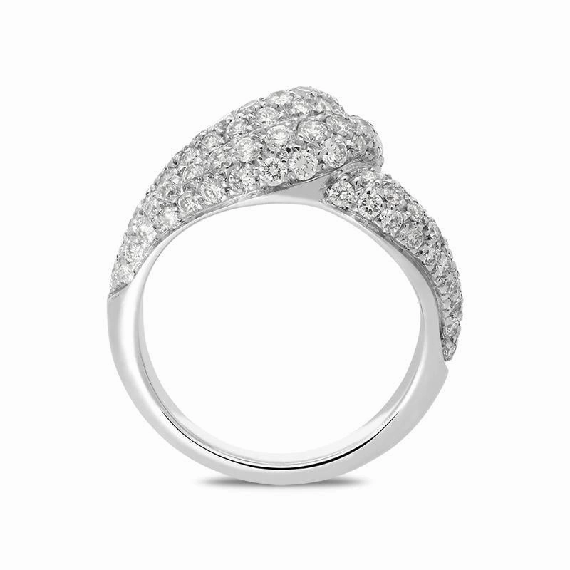 Picchiotti 18ct White Gold 1.49ct Diamond Pave Twist Ring D