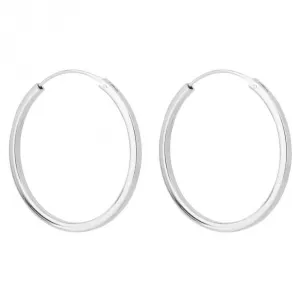 Plain Medium Square Cut Hoop Earrings E6283