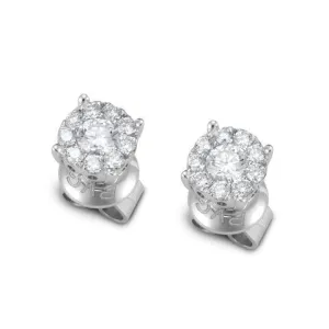 Ponte Vecchio Artemide 18ct White Gold 0.30ct Diamond Cluster Stud Earrings