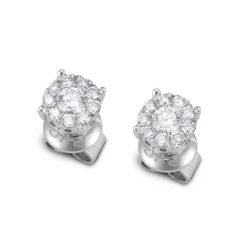 Ponte Vecchio Artemide 18ct White Gold 0.40ct Diamond Cluster Stud Earrings