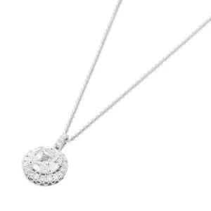 Ponte Vecchio Benvenuto 18ct White Gold 1.10ct Diamond Cluster Pendant Necklace D