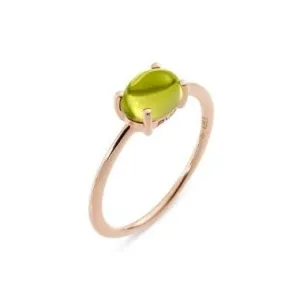 Ponte Vecchio Gioia 18ct Rose Gold 1.30ct Peridot Oval Ring