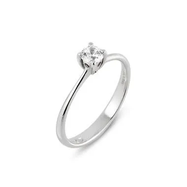 Ponte Vecchio Love Promise 18ct White Gold 0.30ct Diamond Solitaire Ring