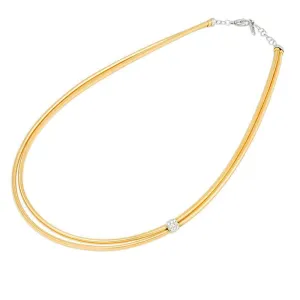 Ponte Vecchio Nobile 18ct Yellow Gold 0.16ct Diamond Two Strand Necklace