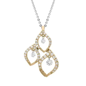 Ponte Vecchio Vega 18ct Rose Gold 0.55ct Diamond Marquise Necklace