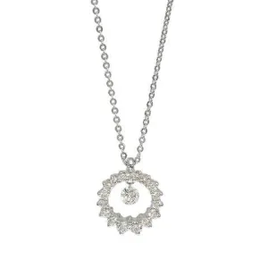 Ponte Vecchio Vega 18ct White Gold 0.33ct Diamond Graduating Circle Necklace