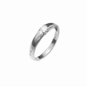 Ponte Vecchio 18ct White Gold Diamond Solitaire Ring - D