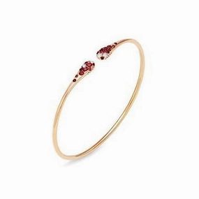 Ponte Vecchio Iside Flex 18ct Rose Gold 0.52ct Ruby Diamond Bangle