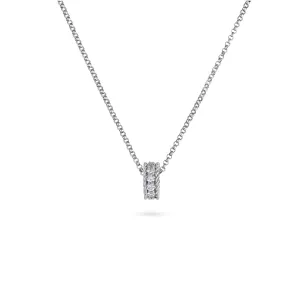 Roberto Coin Diamond Princess 18ct White Gold 0.15ct Diamond Hoop Necklace D