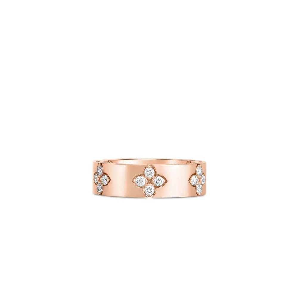 Roberto Coin Love in Verona 18ct Rose Gold Diamond 6mm Wide Ring