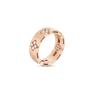 Roberto Coin Love in Verona 18ct Rose Gold Diamond 6mm Wide Ring