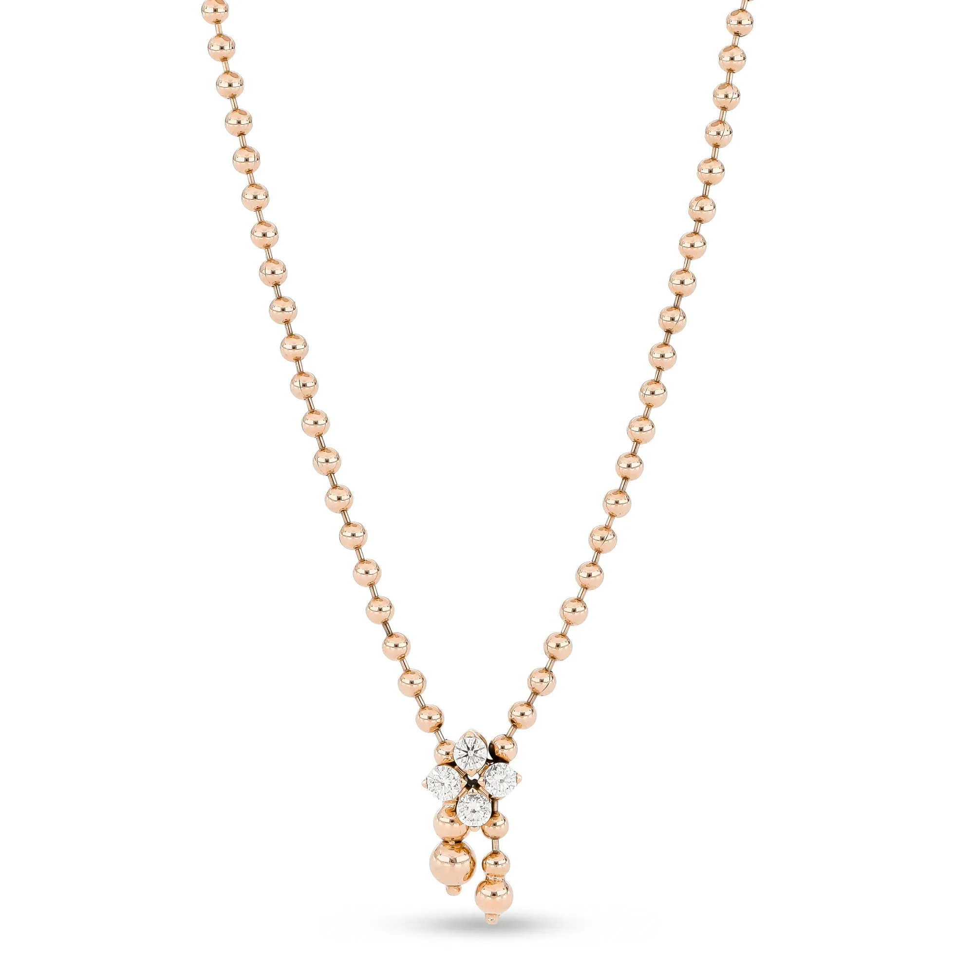 Roberto Coin Love in Verona 18ct Rose Gold Diamond Necklace