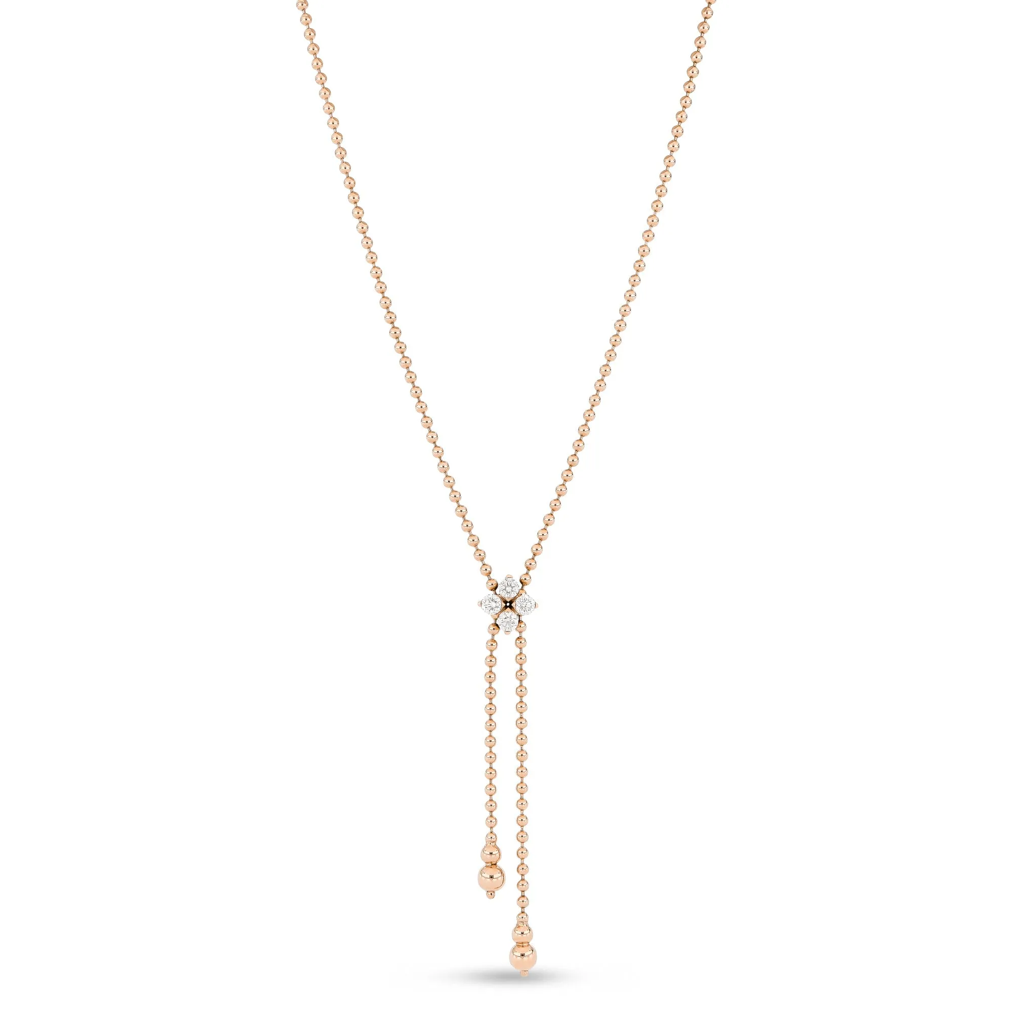 Roberto Coin Love in Verona 18ct Rose Gold Diamond Necklace