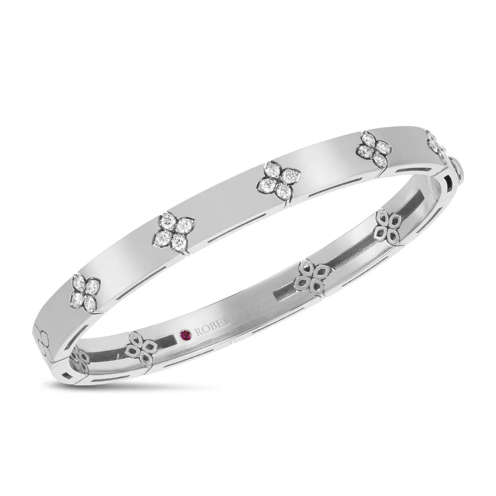 Roberto Coin Love in Verona 18ct White Gold 0.46ct Diamond Polished Bangle