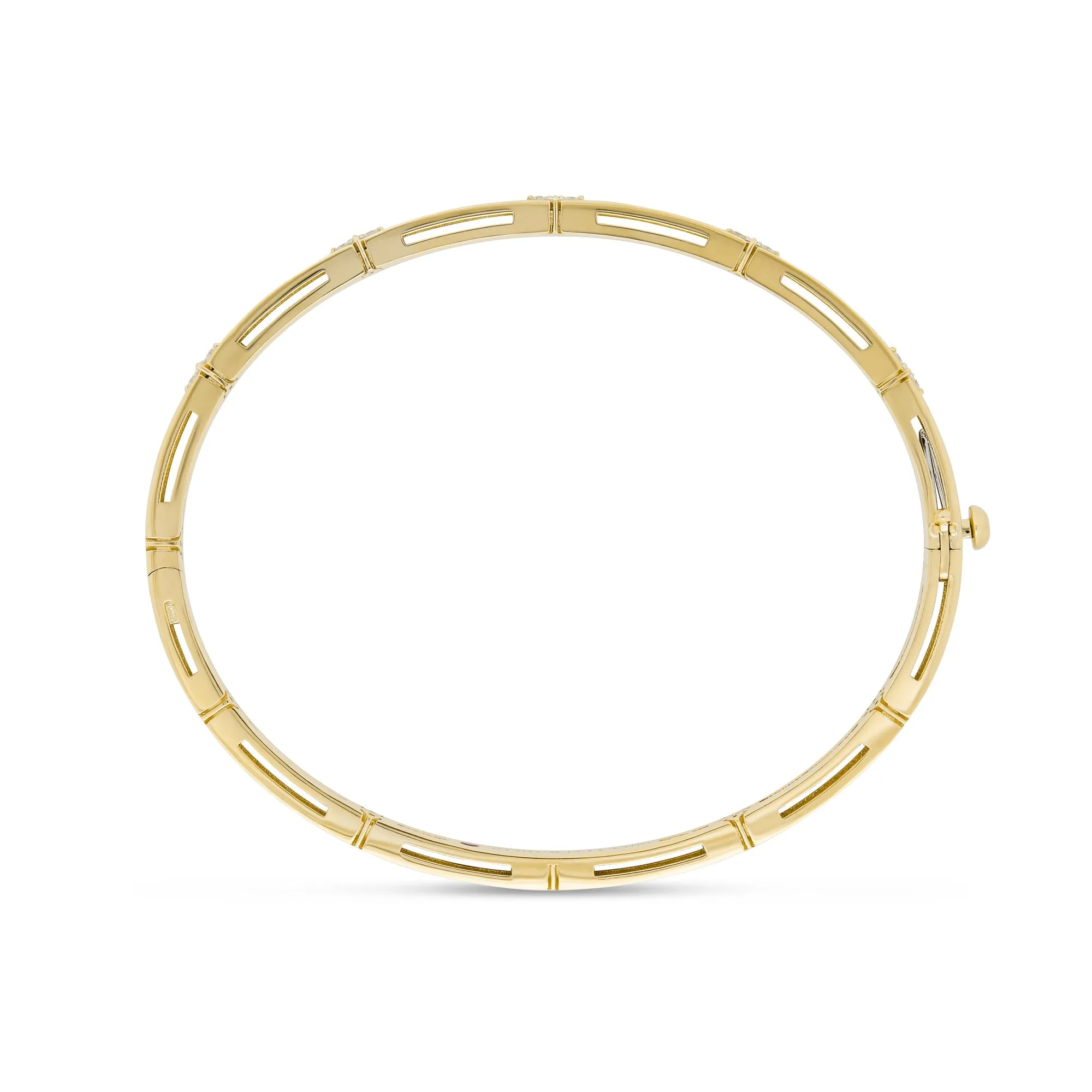 Roberto Coin Love in Verona 18ct Yellow Gold Diamond Bangle