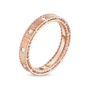 Roberto Coin Princess 18ct Rose Gold Diamond Ring