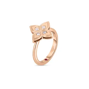Roberto Coin Princess 18ct Rose Gold Diamond Ring