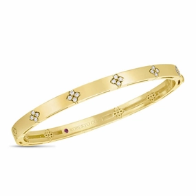 Roberto Coin Love in Verona 18ct Yellow Gold Diamond Bangle