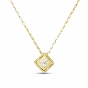 Roberto Coin Palazzo Ducale 18ct Yellow Gold Diamond Pendant Necklace D
