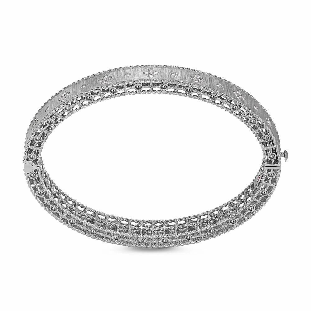 Roberto Coin Princess 18ct White Gold Diamond Bangle