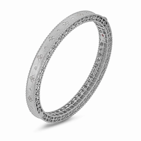 Roberto Coin Princess 18ct White Gold Diamond Bangle