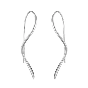 Sarah Jordan Sterling Silver Shadow Hoop Earrings