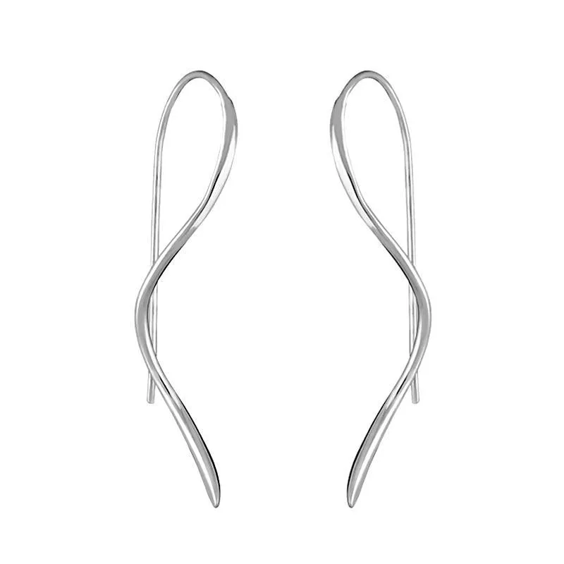 Sarah Jordan Sterling Silver Shadow Hoop Earrings