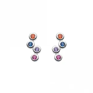Scattered Multi Zirconia Stud Earrings 3711MCZ