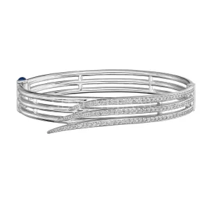 Shaun Leane Armis 18ct White Gold Diamond Triple Row Pave Bangle