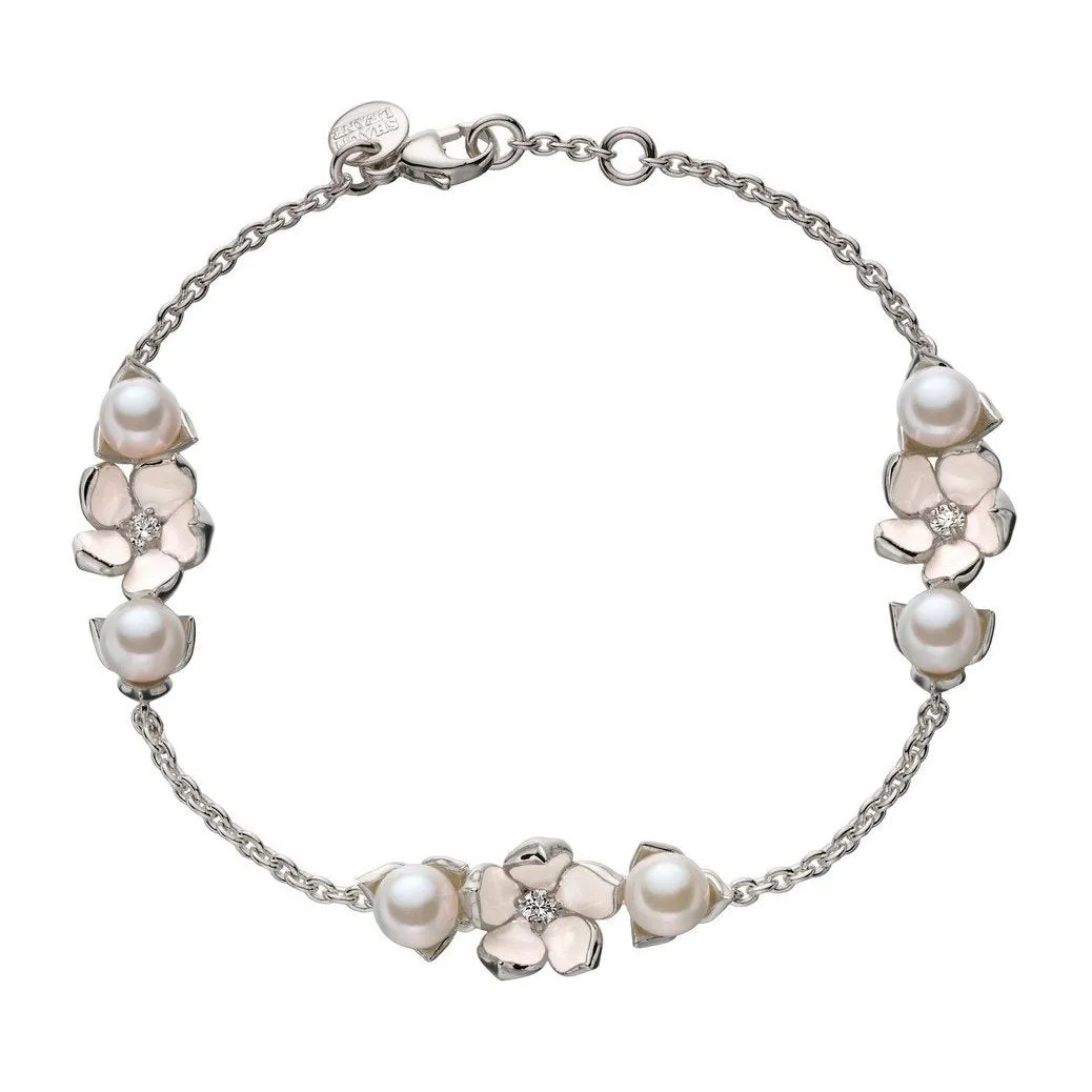 Shaun Leane Cherry Blossom Silver Three Flower Bracelet