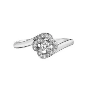Shaun Leane Entwined 18ct White Gold 0.24ct Diamond Petal Engagement Ring
