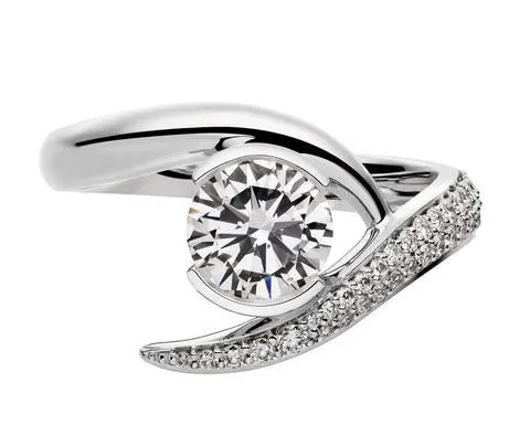 Shaun Leane Entwined 18ct White Gold 0.91ct Diamond Inward Engagement Ring