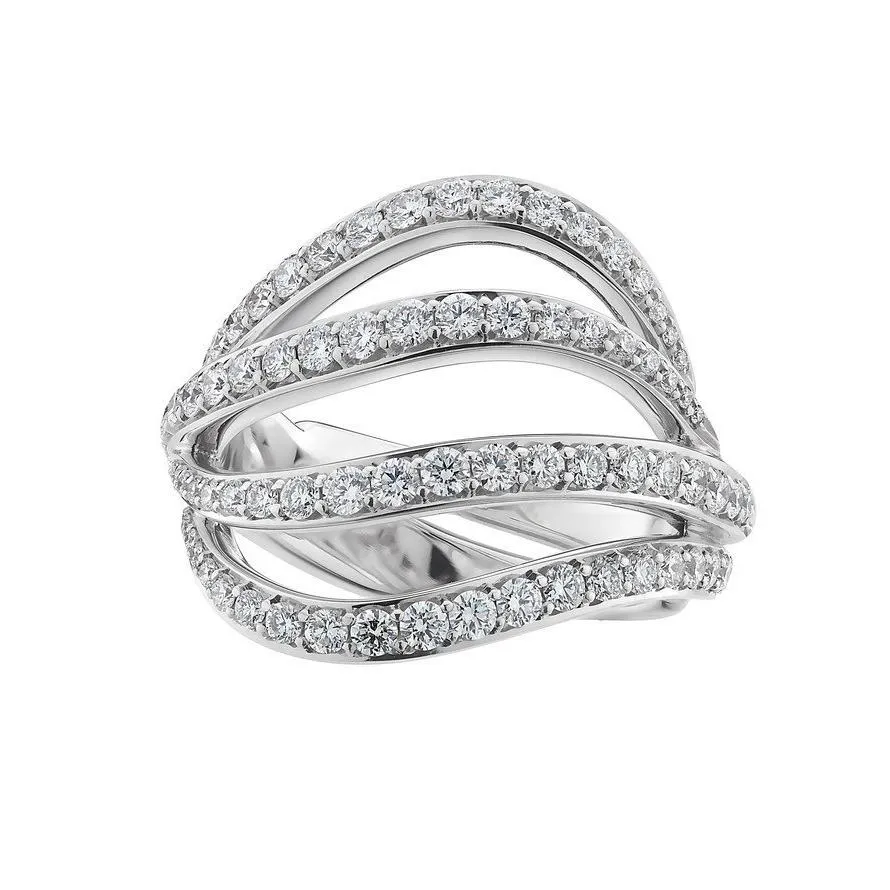 Shaun Leane Entwined 18ct White Gold 1.30ct Diamond Bombay Ring