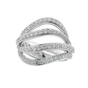 Shaun Leane Entwined 18ct White Gold 1.30ct Diamond Bombay Ring