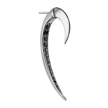 Shaun Leane Hook Single Sterling Silver Black Spinel Size 1 Earring