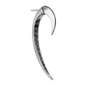 Shaun Leane Hook Single Sterling Silver Black Spinel Size 1 Earring