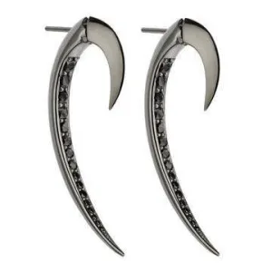 Shaun Leane Hook Sterling Silver Black Rhodium Spinel Size 1 Earrings