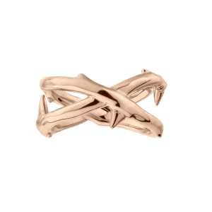 Shaun Leane Rose Thorn 18ct Rose Gold Plated Vermeil Silver Wide Ring D