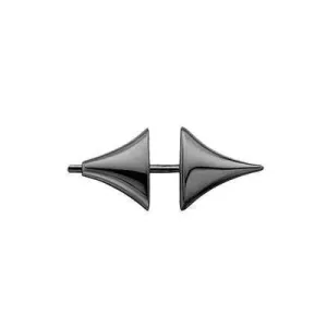 Shaun Leane Rose Thorn Single Sterling Silver Black Rhodium Medium Bar Earring