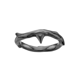 Shaun Leane Rose Thorn Sterling Silver Black Rhodium Ring